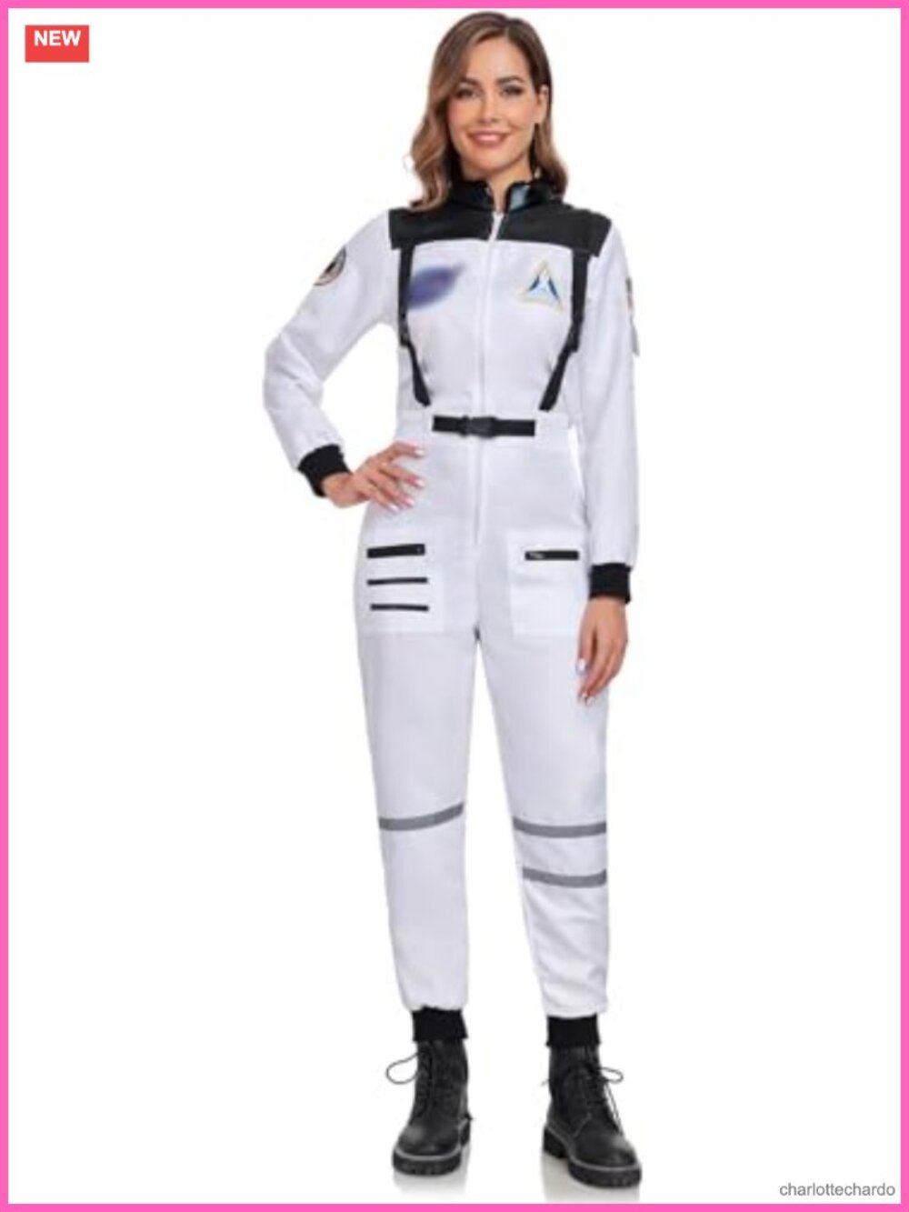 Astronaut Costume Women Adult Halloween Space Suit Jumpsuit Cosplay